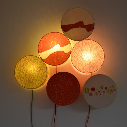 Appliques lumineuses, collection Joyeuse, Agnès Clairand