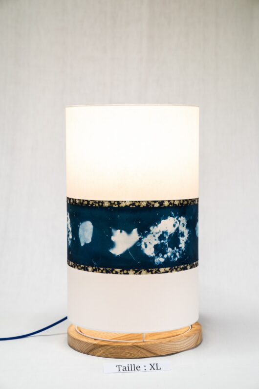 Lampe en cyanotype à l'hortensia XL1