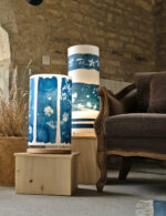 Lampes cyanotype au salon