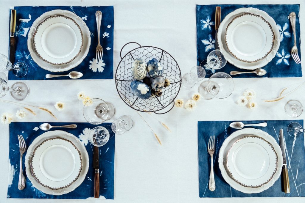 Sets de table en cyanotype