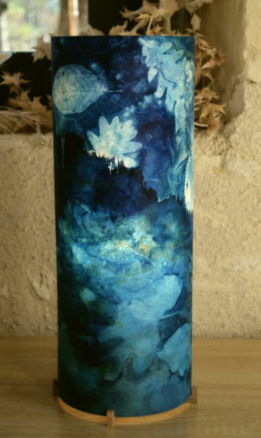 Lampe en cyanotype clair-obscur végétal – Image 3