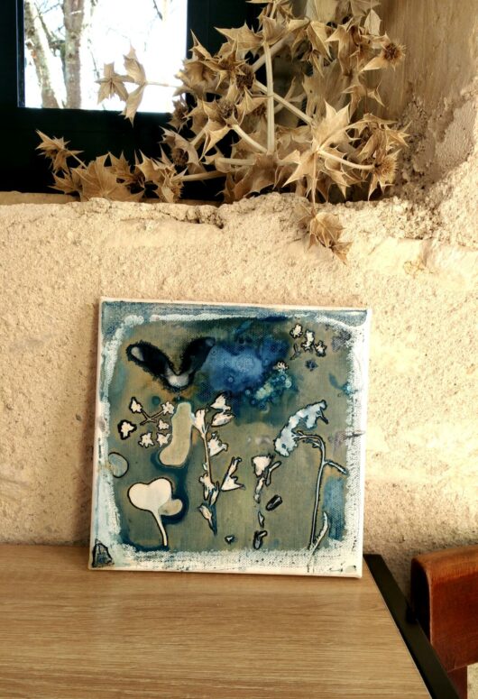 Cyanotype à la cocotte sur châssis – Image 2