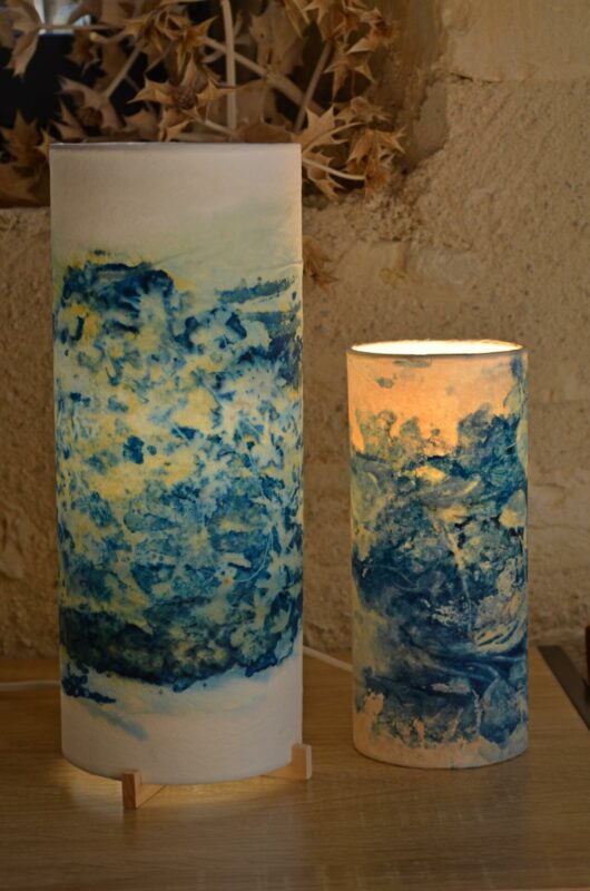 Lampe en cyanotype "les Nymphéas" – Image 7