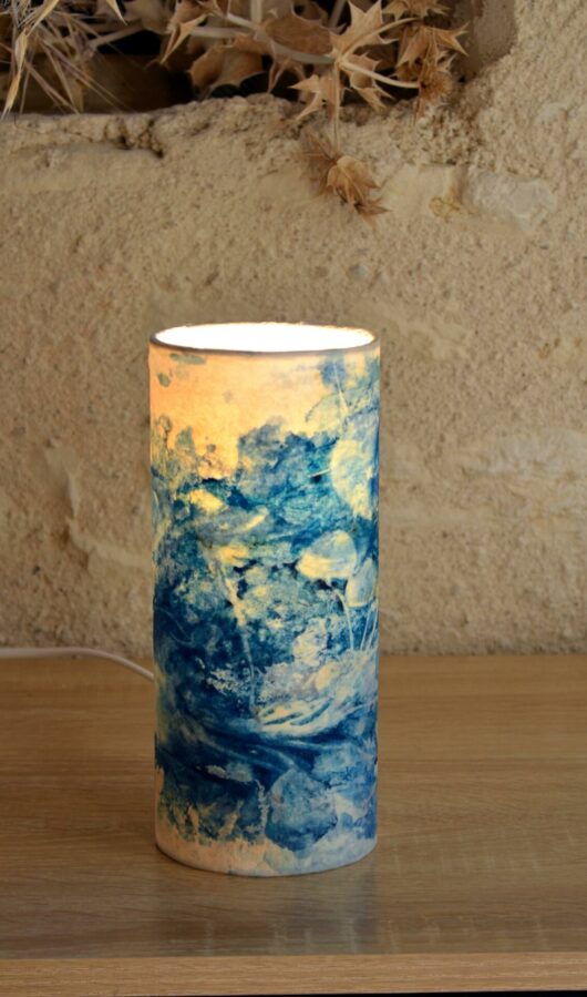 Lampe en cyanotype paysage printanier – Image 3