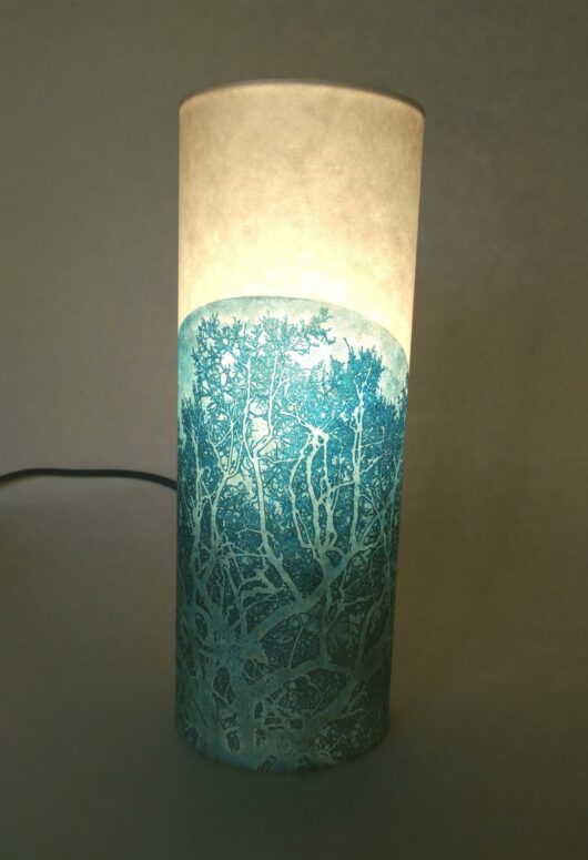Lampe "forêt" en cyanotype – Image 2