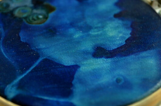 Cyanotype "bulle de bonheur" sur parchemin aux baies – Image 2