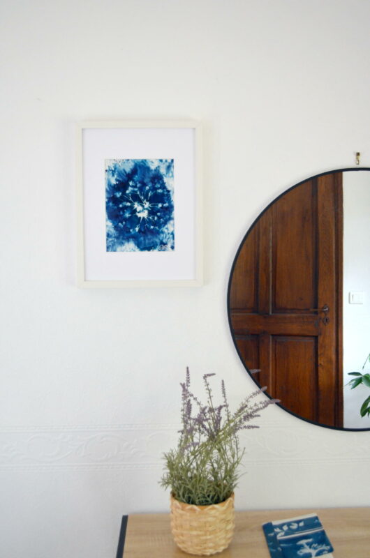 Cyanotype "maru" aux fleurs de printemps 3