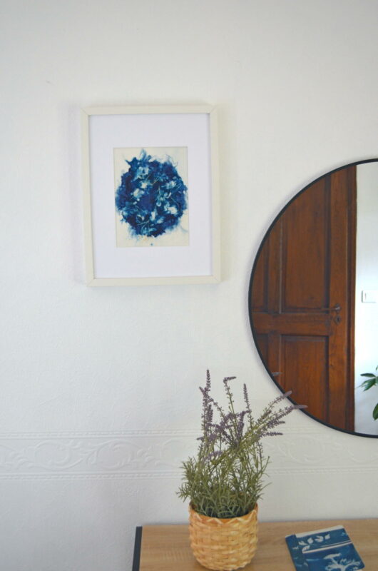 Cyanotype "maru" aux fleurs de printemps 4
