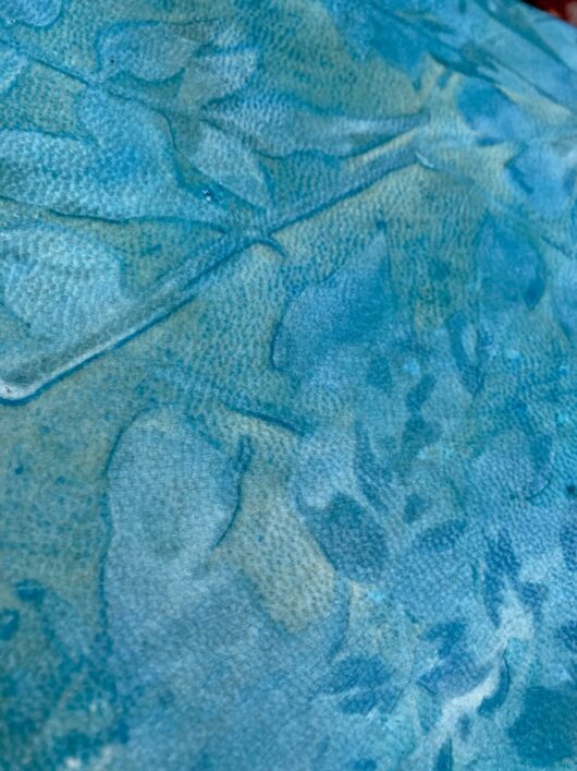 Tambour chamanique avec cyanotype aux feuilles de jasmin. – Image 11
