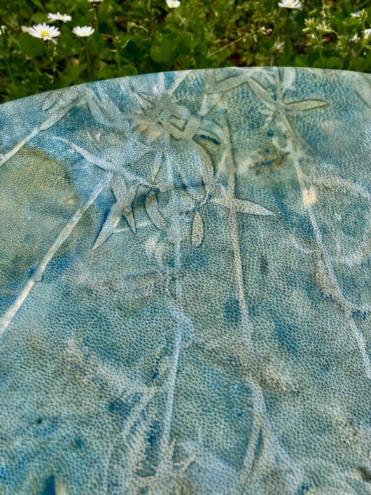 Tambour chamanique avec cyanotype au saule – Image 4
